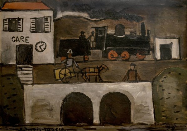 Main Product Photo of Gare  Painting by Joaquin Torres-Garcia
