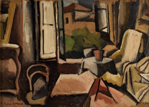Interior by Joaquin Torres-Garcia Oil Painting