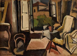 Interior by Joaquin Torres-Garcia Oil Painting