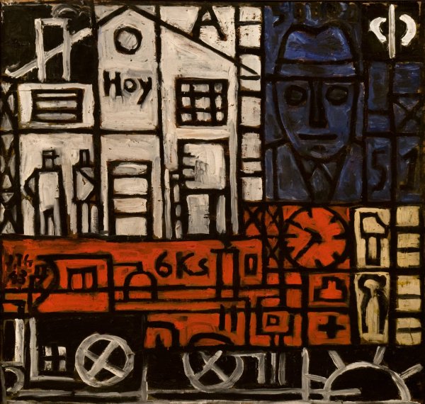 Pintura constructiva  by Joaquin Torres-Garcia - Hand-Painted Oil Painting Reproduction