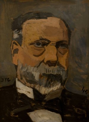 Retrato de hombre by Joaquin Torres-Garcia Oil Painting