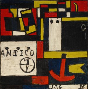 Transatlantico constructivo by Joaquin Torres-Garcia Oil Painting