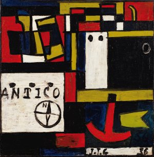 Transatlantico Constructivo by Joaquin Torres-Garcia Oil Painting