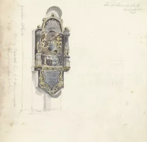 Gedenkteken van Willem Eygaert in de Nieuwe Kerk te Amsterdam by Johan Adolph Rust Oil Painting