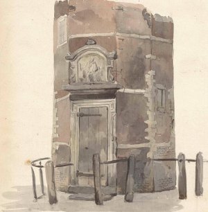 Poortje van het gilde in de St. Anthoniswaag, Amsterdam by Johan Adolph Rust Oil Painting