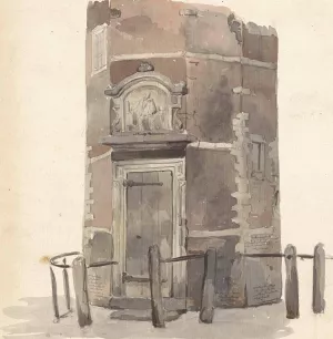 Poortje van het gilde in de St. Anthoniswaag, Amsterdam by Johan Adolph Rust Oil Painting