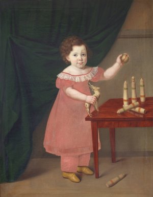 Barneportraet Oil painting by Johan Anton Bech