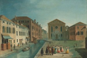 Venice, the Church of San Giuseppe di Castello by Johan Anton Richter Oil Painting