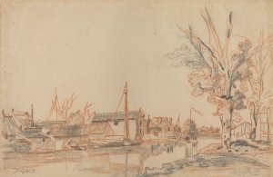 Bords de Canal Oil painting by Johan Barthold Jongkind