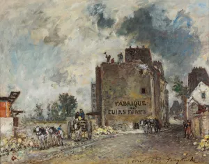 Demolition work in Rue des Franc-Bourgeois St. Marcel Oil painting by Johan Barthold Jongkind