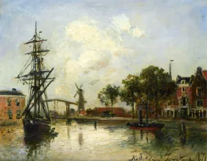 Entry to the Port, Rotterdam by Johan-Barthold Jongkind Oil Painting