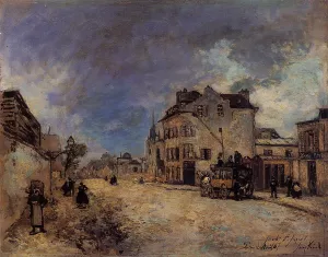 Faubourg Saint-Jacques, the Stagecoach by Johan-Barthold Jongkind - Oil Painting Reproduction