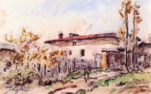 House in the Countryside by Johan-Barthold Jongkind Oil Painting