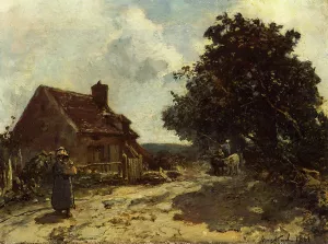 In the Vicinity of Nevers by Johan-Barthold Jongkind Oil Painting