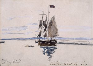 La Mer a Honfleur by Johan Barthold Jongkind Oil Painting