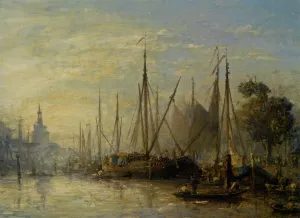 Le Port de Rotterdam Oil painting by Johan-Barthold Jongkind