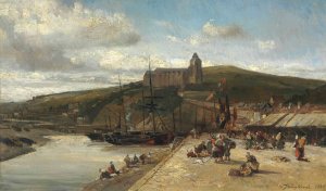 Le Treport, Le Matin, Normandie Oil painting by Johan Barthold Jongkind