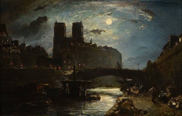 Notre-Dame de Paris  by Johan Barthold Jongkind - Hand-Painted Oil Painting Reproduction