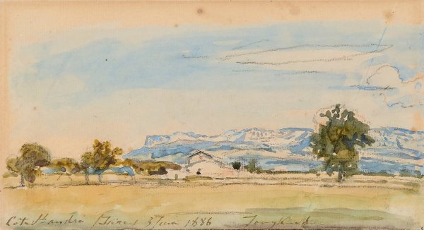 Paysage a la Cote Saint-Andre  by Johan Barthold Jongkind - Hand-Painted Oil Painting Reproduction