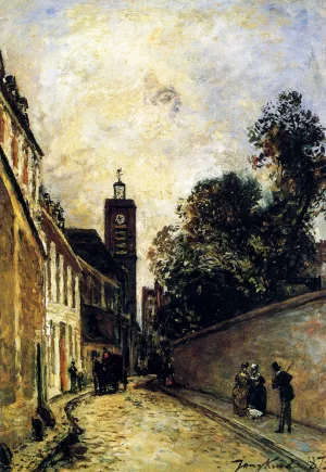 Rue De L'Abbe-De-L'Epee And The Church Of Saint James by Johan-Barthold Jongkind Oil Painting