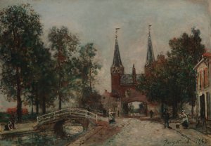 Scene at Delft by Johan Barthold Jongkind Oil Painting