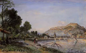 The Banks of the Isere at Grenoble in Spring by Johan-Barthold Jongkind - Oil Painting Reproduction