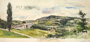 The Chateau of Pupetiere by Johan Barthold Jongkind Oil Painting