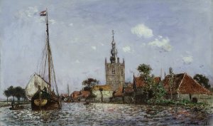 The Church of Overschie by Johan Barthold Jongkind Oil Painting