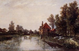 The Lock by Johan-Barthold Jongkind Oil Painting