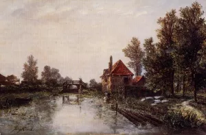 The Lock by Johan-Barthold Jongkind - Oil Painting Reproduction