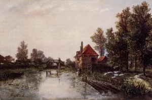 The Lock by Johan-Barthold Jongkind Oil Painting