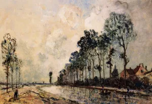 The Oorcq Canal, Aisne by Johan-Barthold Jongkind Oil Painting