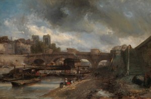 The Pont Neuf by Johan Barthold Jongkind Oil Painting