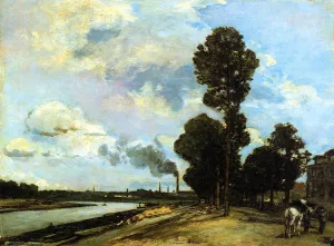 The Seine at Saint-Denis by Johan-Barthold Jongkind Oil Painting