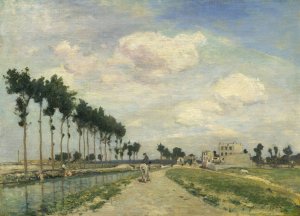 The Towpath Oil painting by Johan Barthold Jongkind