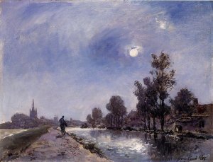 The Towpath by Johan-Barthold Jongkind Oil Painting