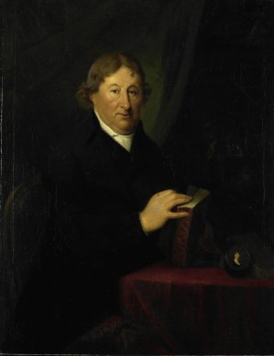 Portrait of Gerrit van der Pot, Lord of Groeneveld, Art Collector in Rotterdam by Johan Bernard Scheffer Oil Painting