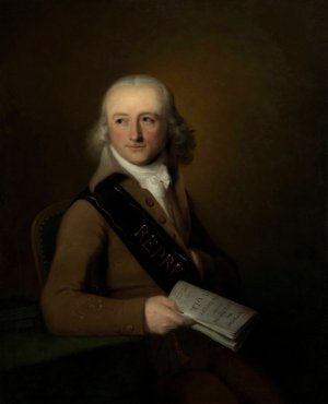 Portrait of Leonardus van der Voort by Johan Bernard Scheffer Oil Painting