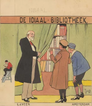 Bandontwerp voor de serie; De Ideaal-Bibliotheek van uitgeversmaatschappij L.J. Veen by Johan Braakensiek Oil Painting