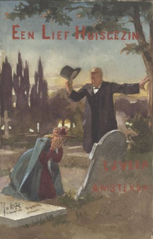 Bandontwerp voor; Martha Haverkamp, Een lief gezin en andere novellen en schetsen, 1889 by Johan Braakensiek Oil Painting