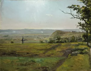 Green Fields near Meissen by Johan Christian Dahl Oil Painting