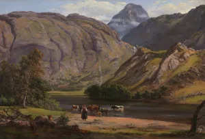 Isdalen at Svartediket near Bergen Oil painting by Johan Christian Dahl