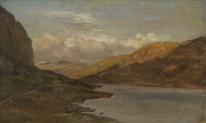 Landscape at Nystuen in Filefjell by Johan Christian Dahl Oil Painting