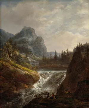 Norwegian Landscape by Johan Christian Dahl Oil Painting