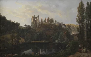 The Castle Ruin at Tharandt by Johan Christian Dahl Oil Painting