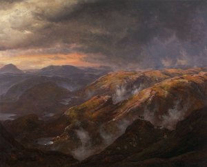 View from Lyshornet by Johan Christian Dahl Oil Painting