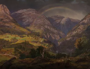 View from Stalheim by Johan Christian Dahl Oil Painting