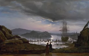 View from Vaekero near Christiania by Johan Christian Dahl Oil Painting