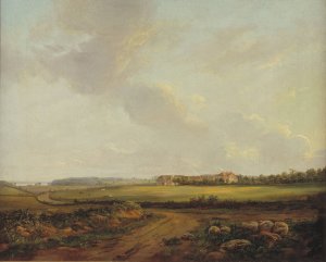 View of Engelholm at Praesto in Zealand Oil painting by Johan Christian Dahl