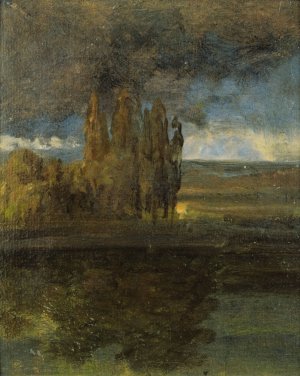 View Over The Elbe And The 'der Bar' Bastion by Johan Christian Dahl Oil Painting